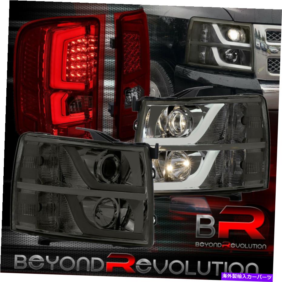 USヘッドライト 2007-2013 LEDスモークリフレクターヘッドランプスモークレッドテールライトアセンブリ For 2007-2013 LED Smoked Clear Reflector Headlamp Smoke Red Tail Lights Assembly【並行輸入品】｜Us Custom Parts Shop USDM