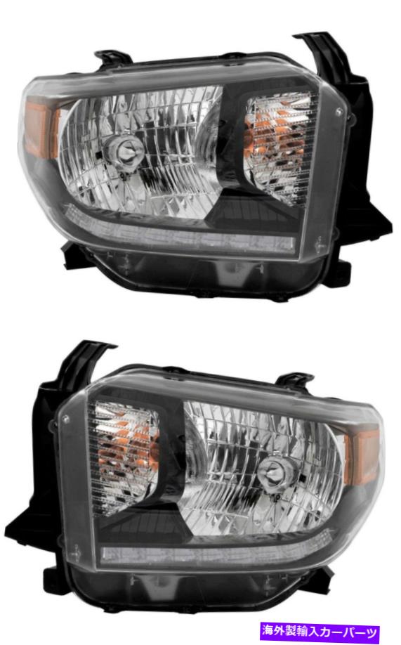 USヘッドライト TOYOTA TUNDRA 2018 SR SR5ブラックヘッドライトヘッドライトランプW /電球ペア TOYOTA TUNDRA 2018 SR SR5 BLACK HEADLIGHTS HEAD LIGHTS LAMPS W/BULBS PAIR【並行輸入品】|Us Custom Parts Shop USDM