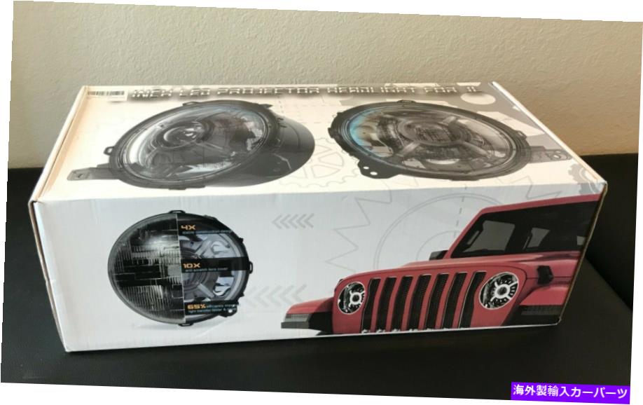 USヘッドライト ジープ1ペアブラックのための白いDRLが付いているZ-OFFROAD新しい9インチLEDハローヘッドライト Z-OFFROAD New 9 Inch LED Halo Headlights with White DRL for Jeep 1 Pair Black【並行輸入品】