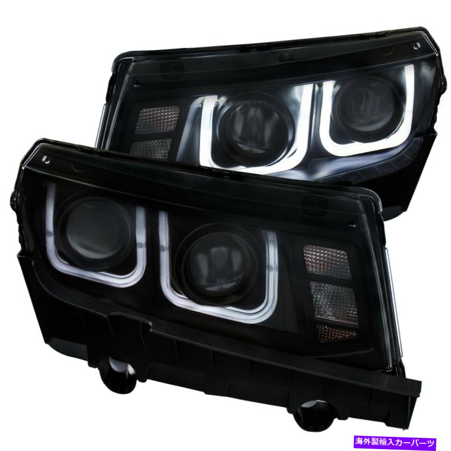 USヘッドライト 14-15シボレーカマロヘッドライト左右ペアW /クリアレンズ＆ブラック Fits 14-15 Chevrolet Camaro Headlights Left & Right Pair w/ Clear Lens & Black【並行輸入品】｜Us Custom Parts Shop USDM