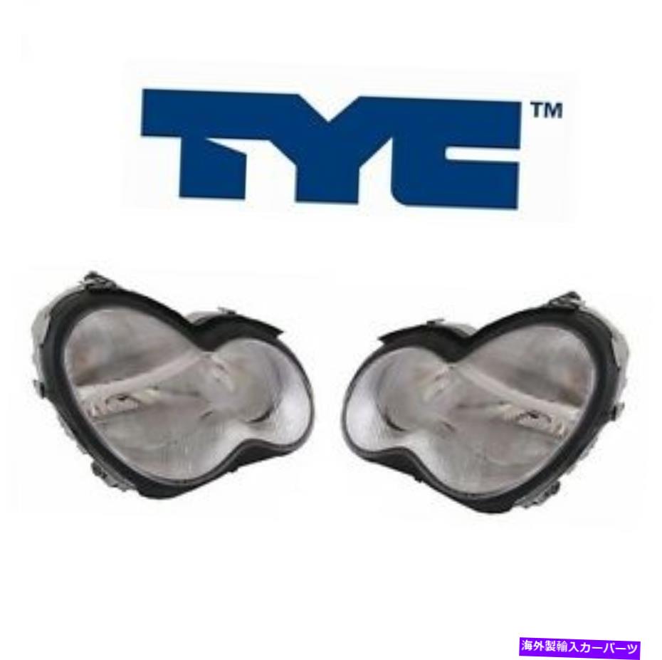 USヘッドライト メルセデスW203 C230 03-04 C240 C320 C240 C320セットペア2ハロゲンヘッドライトASSYSYSYSYSYS TYC For Mercedes W203 C230 03-04 C240 C320 Set Pair Of 2 Halogen Headlight Assys TYC【並行輸入品】