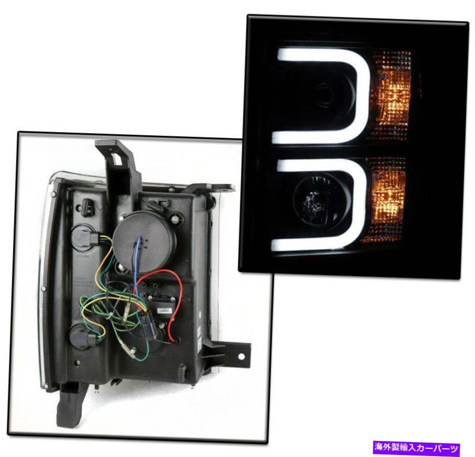 USヘッドライト 14-15のシボレーSilverado 1500 LEDブラックプロジェクターヘッドライトW / 50W 8K HIDキット FOR 14-15 CHEVY SILVERADO 1500 LED BLACK PROJECTOR HEADLIGHTS W/50W 8K HID KIT【並行輸入品】｜Us Custom Parts Shop USDM