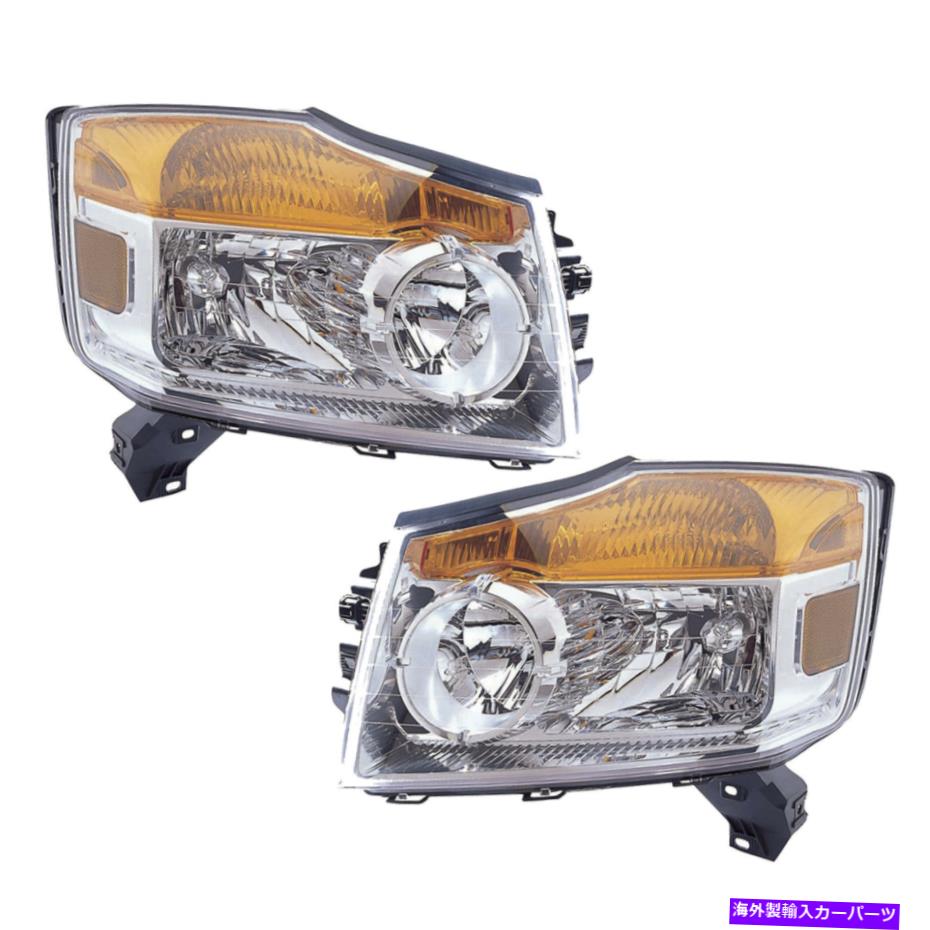 USヘッドライト ヘッドライト高品質のCapa左右ペア2008-2015日産アルマダ Headlights High Quality CAPA Left And Right Pair Fits 2008-2015 Nissan Armada【並行輸入品】
