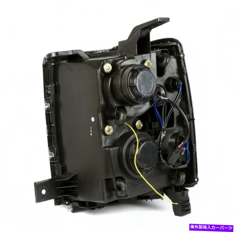 USヘッドライト シボレー2014-2015 Silverado 1500 LEDチューブクロムプロジェクターヘッドライト+ホワイトDRLセット CHEVY 2014-2015 SILVERADO 1500 LED TUBE CHROME PROJECTOR HEADLIGHT+WHITE DRL SET【並行輸入品】