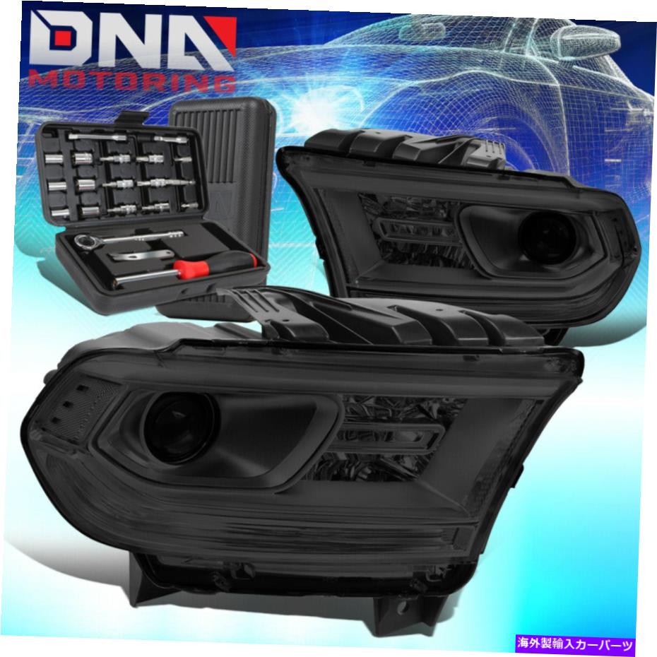USヘッドライト 2014-2020 Dodge Durango LEDスモークカルサイドプロジェクターヘッドライトランプ+ツール FOR 2014-2020 DODGE DURANGO LED SMOKED CLEAR SIDE PROJECTOR HEADLIGHT LAMP+TOOLS【並行輸入品】|Us Custom Parts Shop USDM
