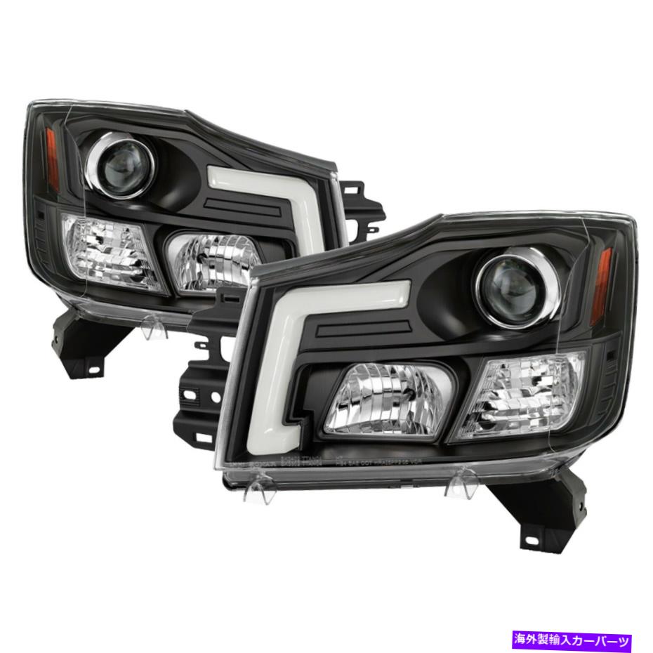 USヘッドライト Spyder Auto 5085504プロジェクターヘッドライトはArmada Armada（Pathfinder）タイタンにフィット Spyder Auto 5085504 Projector Headlights Fits Armada Armada (Pathfinder) Titan【並行輸入品】