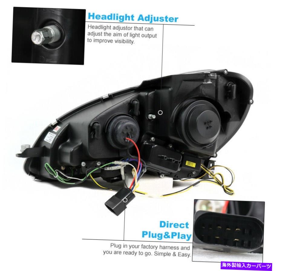 USヘッドライト 12-14メルセデスベンツW204 CクラスLEDチューブプロジェクターヘッドライトランプブラック For 12-14 Mercedes-Benz W204 C-Class LED Tube Projector Headlights Lamps Black【並行輸入品】