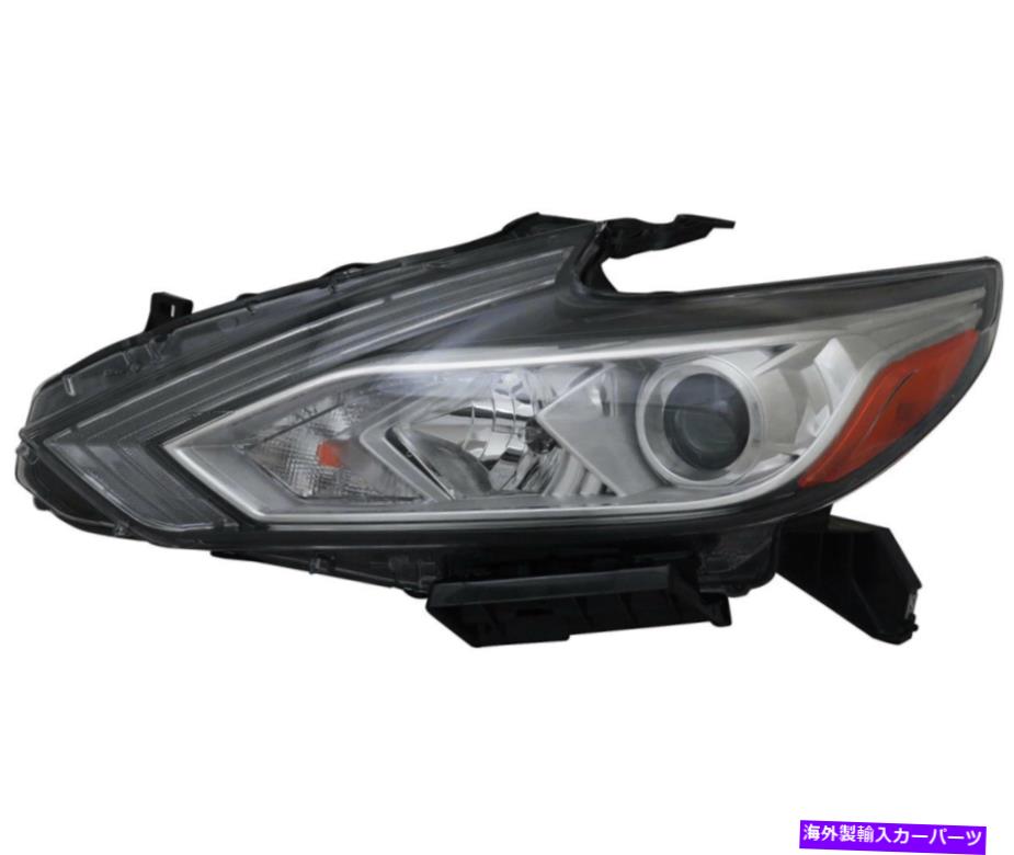 USヘッドライト 2016-2018日産アルティマのためのハロゲンヘッドライトアセンブリクロム Halogen Headlight Assembly Chrome Left Driver Side for 2016-2018 Nissan Altima【並行輸入品】