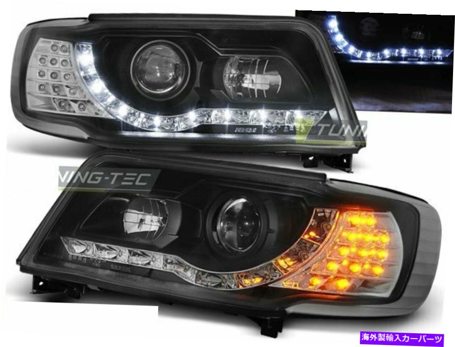 USヘッドライト ペアヘッドライトLED DRLをLED AUDI 100 C4 90-94日光ブラックWWフリーショップU Pair Headlights LED DRL Look for AUDI 100 C4 90-94 Daylight Black WW Free Ship U【並行輸入品】