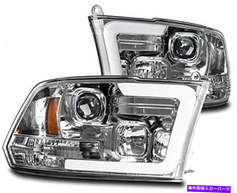 USヘッドライト フィット09-18 RAM 1500 2500 3500クロムLEDネオンチューブスタイルDRLプロジェクターヘッドライト Fit 09-18 Ram 1500 2500 3500 Chrome LED Neon Tube Style DRL Projector Headlights【並行輸入品】｜Us Custom Parts Shop USDM