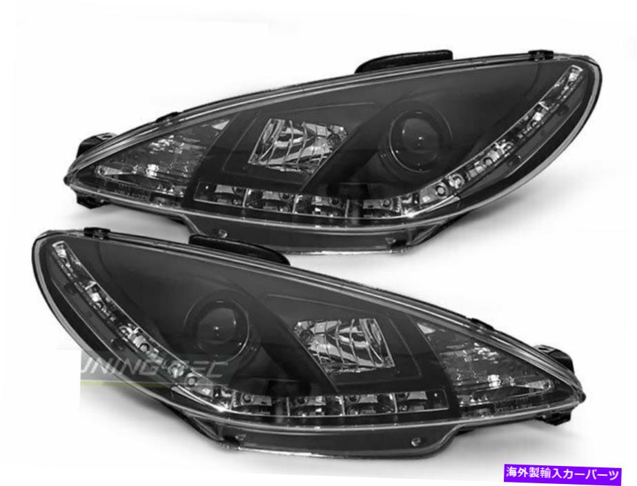 USヘッドライト ヘッドライトのペアLED DRLはPeugeot 206 98-02日光ブラックCA LPPE19 x Pair of Headlights LED DRL Look for Peugeot 206 98-02 Daylight Black CA LPPE19 X【並行輸入品】