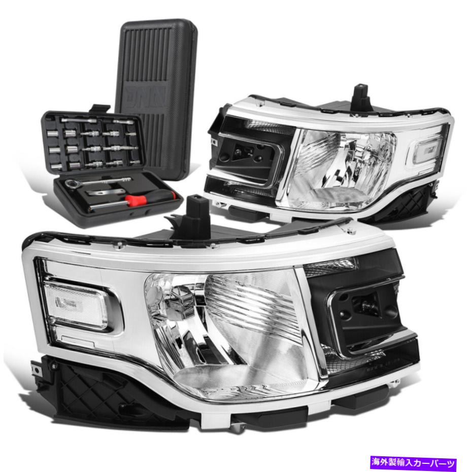 USヘッドライト 2013-2019フォードFLEX OEスタイルクロームハウジングクリアコーナーヘッドライト+ツールボックス For 2013-2019 Ford Flex OE Style Chrome Housing Clear Corner Headlight+Tool Box【並行輸入品】