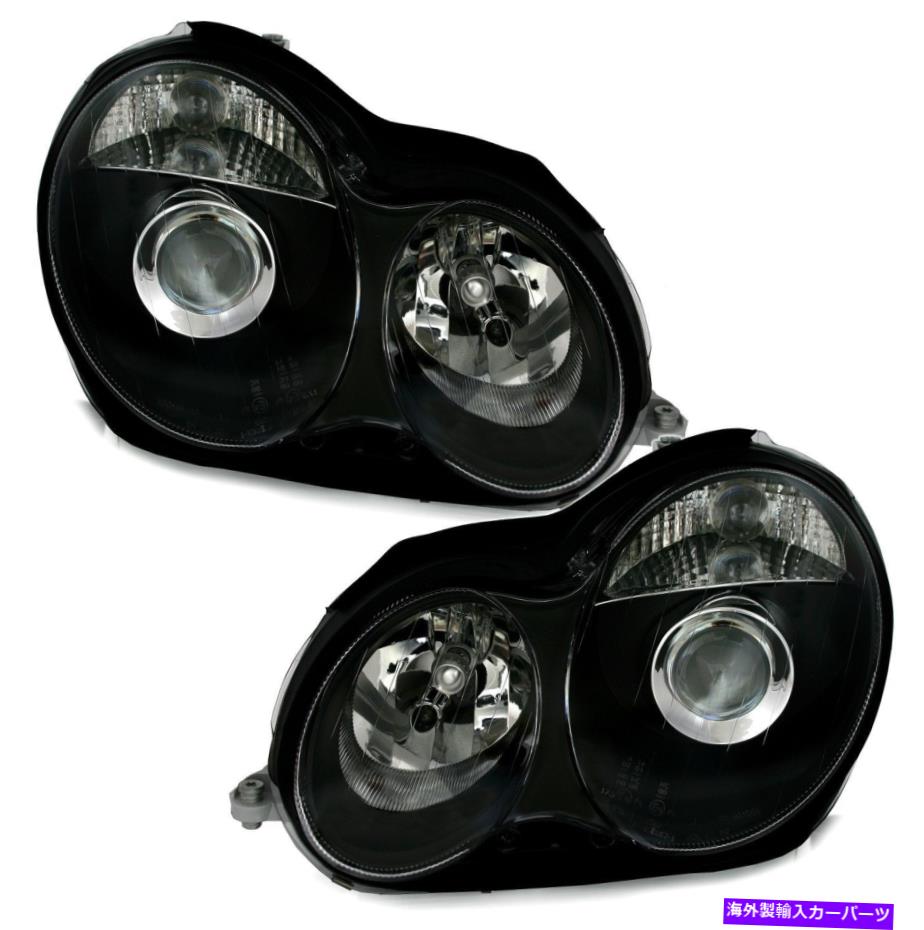 USヘッドライト メルセデスW203 C-Class 00-07のための黒クリア仕上げプロジェクターのヘッドライト Black clear finish projector headlights for MERCEDES W203 C-CLASS 00-07【並行輸入品】