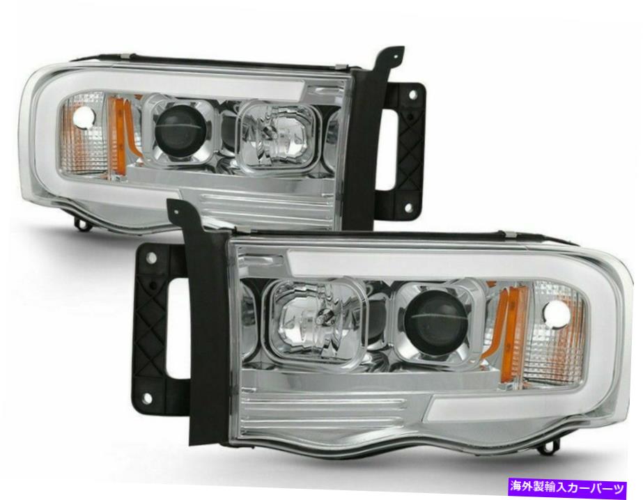 USヘッドライト 2002-2005ドッジRAM 1500 LEDチューブヘッドライトプロジェクト右+左クロム2PCS For 2002-2005 Dodge Ram 1500 LED Tube HeadLights Projetor Right+Left Chrome 2PCS【並行輸入品】｜Us Custom Parts Shop USDM