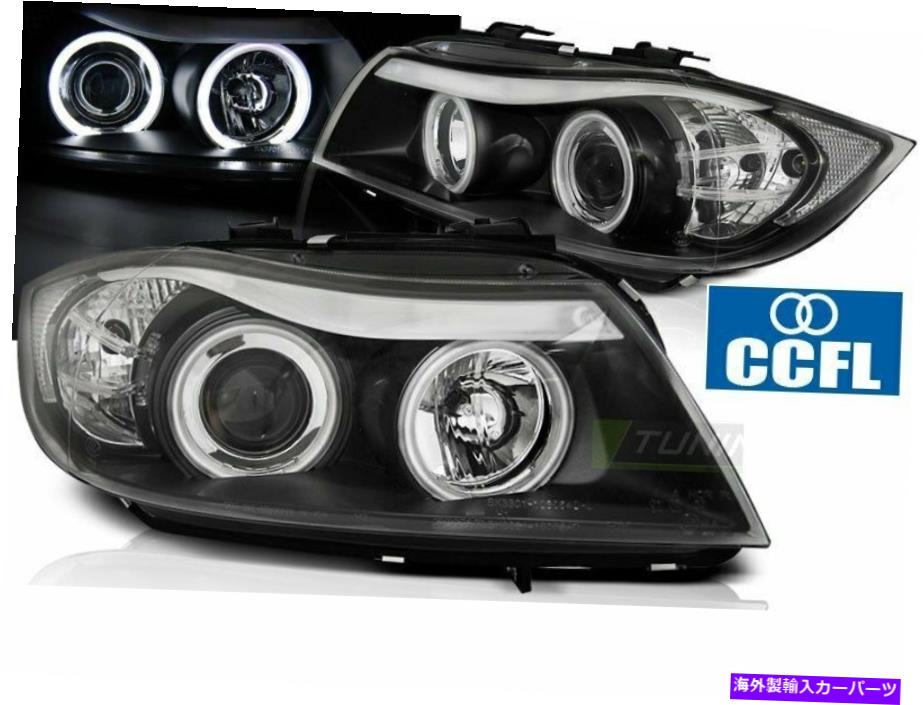 USヘッドライト BMW E90 E91 05-08 Halo Rims CCFLブラックCA LPBMHのためのヘッドライトのプロジェクターペア Projector Pair of Headlights for BMW E90 E91 05-08 Halo Rims CCFL Black CA LPBMH【並行輸入品】|Us Custom Parts Shop USDM