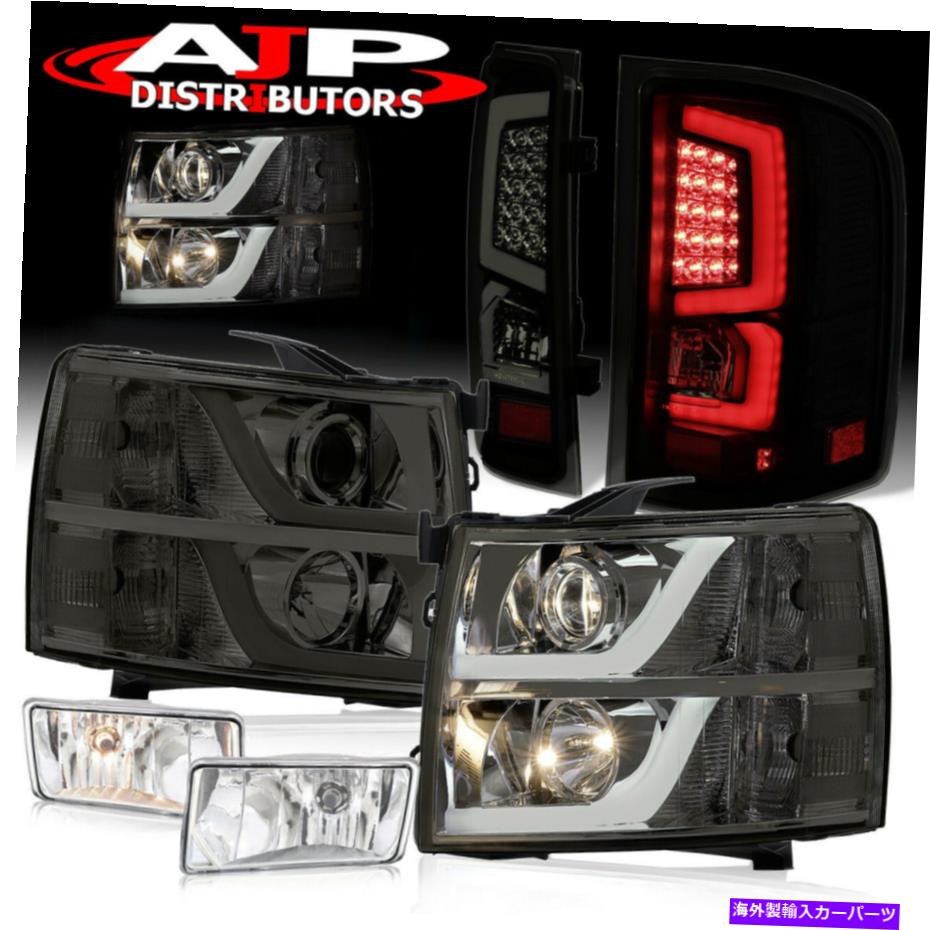 USヘッドライト プロジェクターヘッドライトBLKスモークテールランプ+ 2007-2013 Silveradoのための鮮明な霧 Projector Head Lights Blk Smoked Tail Lamps + Clear Fogs For 2007-2013 Silverado【並行輸入品】｜Us Custom Parts Shop USDM