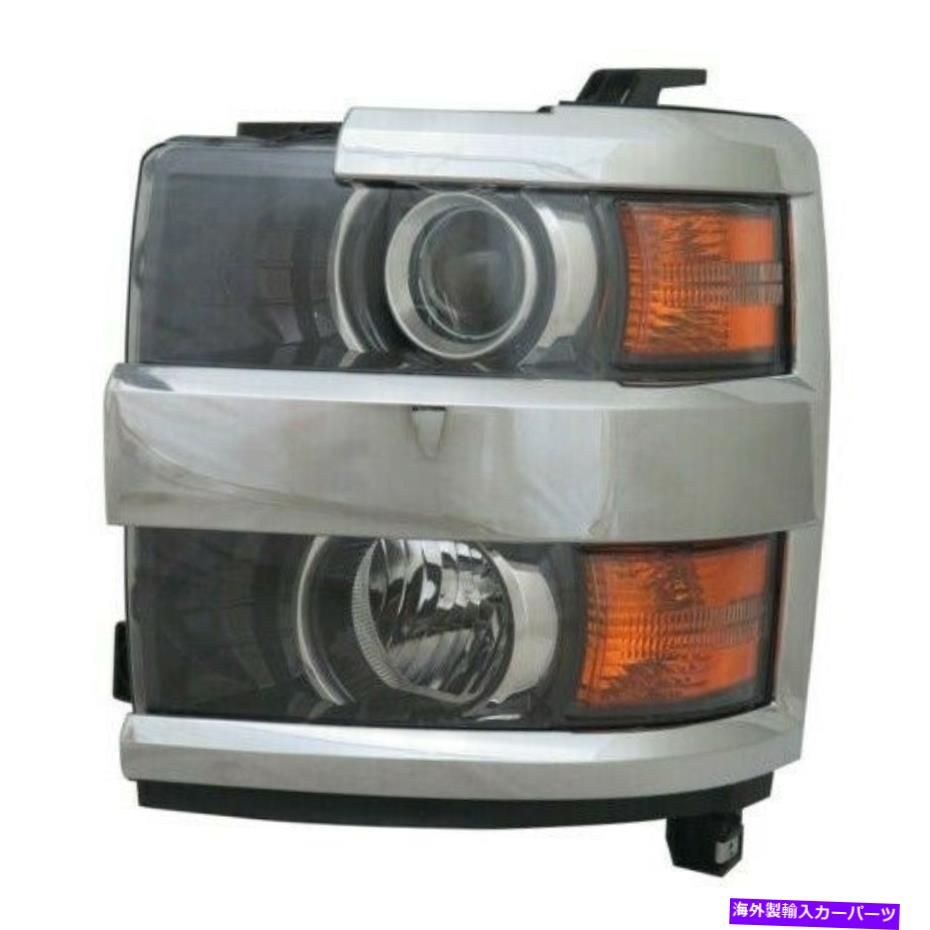 USヘッドライト ドライバー左LHヘッドランプフィット2014 2015 Chevrolet Silverado 2500/3500 Chrome Trim Driver Left LH Headlamp fits 2014 2015 Chevrolet Silverado 2500/3500 Chrome Trim【並行輸入品】｜Us Custom Parts Shop USDM