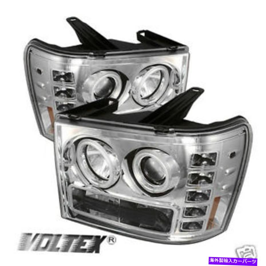 USヘッドライト 2007-2012 GMC Sierra 3500HD CCFL LEDプロジェクターヘッドライトライトバークロム 2007-2012 GMC SIERRA 3500HD CCFL LED PROJECTOR HEADLIGHTS LIGHTBAR CHROME【並行輸入品】|Us Custom Parts Shop USDM
