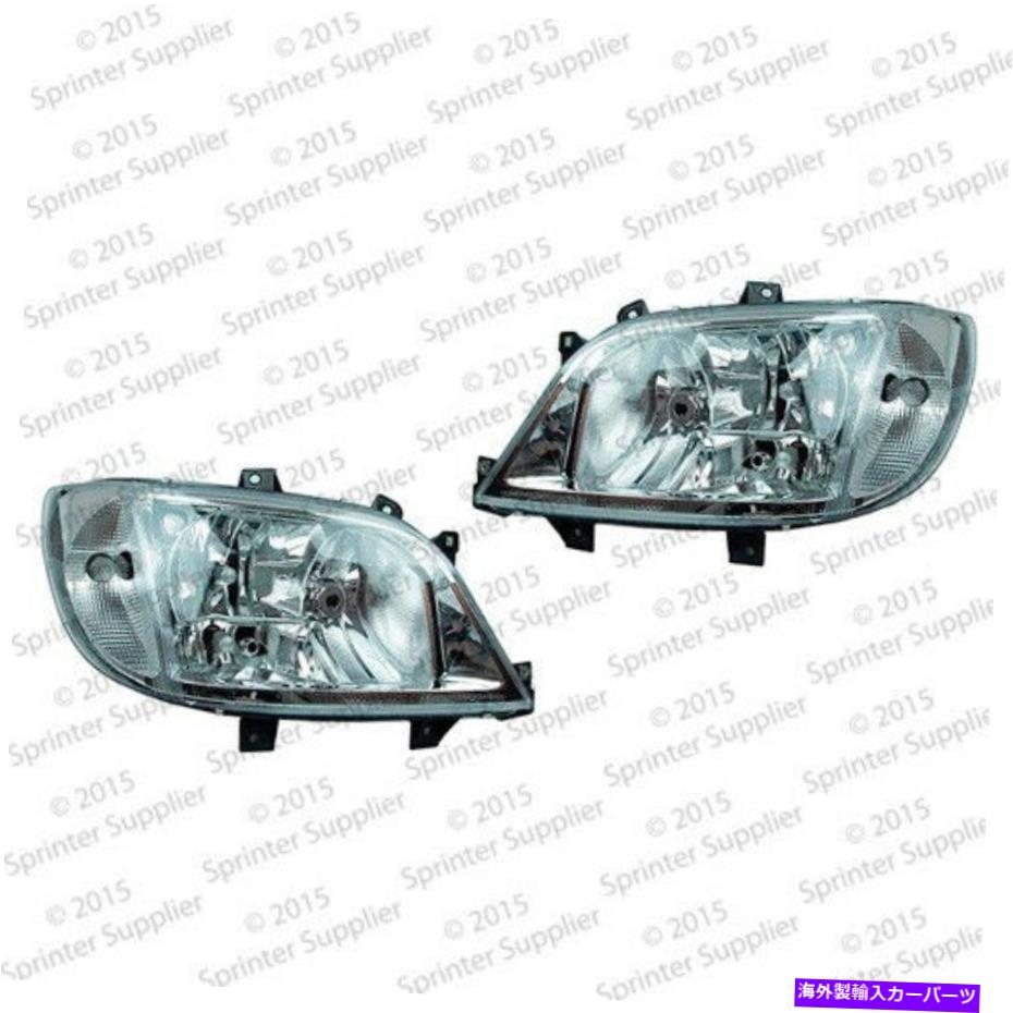 USヘッドライト Dodge Mercedes Sprinter LH + RHセットのためのパワーヘッドライトペア1995 - 2006 POWER HEADLIGHT PAIR for Dodge Mercedes Sprinter LH + RH SET fits 1995 - 2006【並行輸入品】