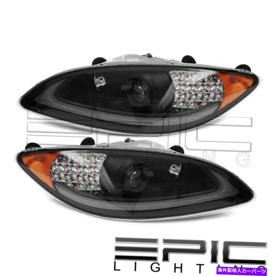 USヘッドライト 2008-2017国際的なプロスタル - 左右の側面ペアのための黒いLEDのヘッドライト Black LED Headlights for 2008-2017 INTERNATIONAL PROSTAR - Left Right Sides Pair【並行輸入品】