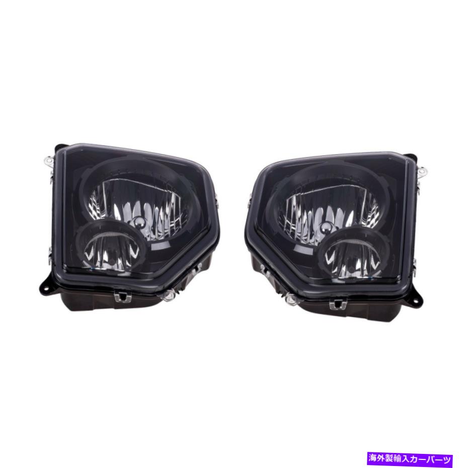 USヘッドライト 08-12ジープリバティの着色ヘッドライトランプ前面左右サイドOEM新しいMOPAR 08-12 Jeep Liberty Tinted Headlights Lamps Front Left & Right SIDE OEM NEW MOPAR【並行輸入品】