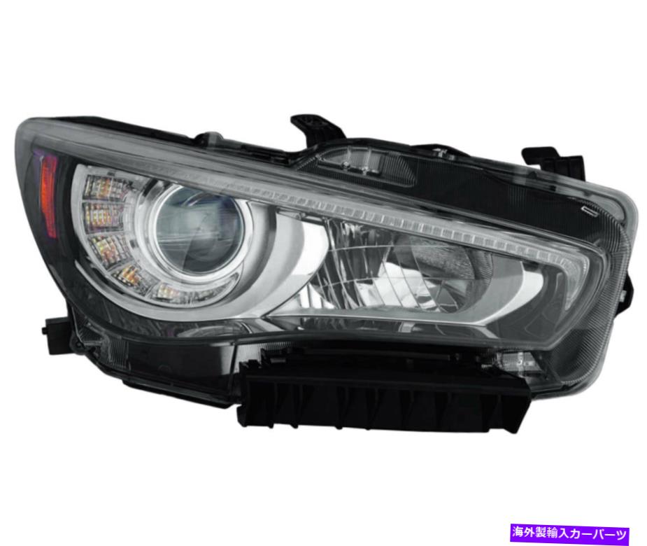 USヘッドライト 新しいヘッドライトアセンブリ（W / O AFS）右助手席側16 INFINITI Q50 New Headlight Assembly (w/o AFS) Right Passenger Side for 14 15 16 Infiniti Q50【並行輸入品】｜Us Custom Parts Shop USDM