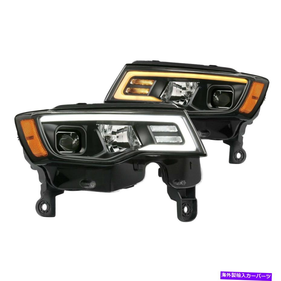 USヘッドライト ジープグランドチェロキー17-18ブラックスイッチバックLED U-BARプロジェクターヘッドライト For Jeep Grand Cherokee 17-18 Black Switchback LED U-Bar Projector Headlights【並行輸入品】