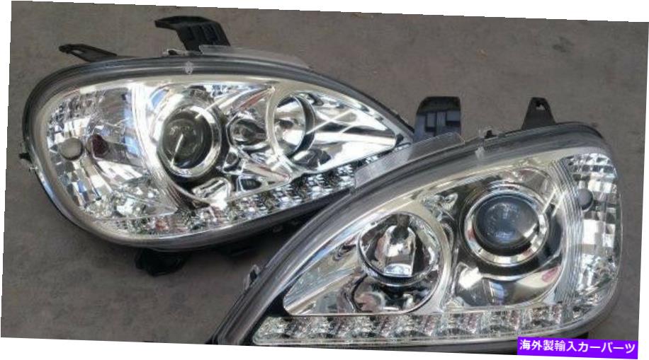 USヘッドライト Mercedes ML W163 98-05のためのLED DRLが付いているクロムクリア仕上げヘッドライト Chrome clear finish headlights with LED DRL for Mercedes ML W163 98-05【並行輸入品】