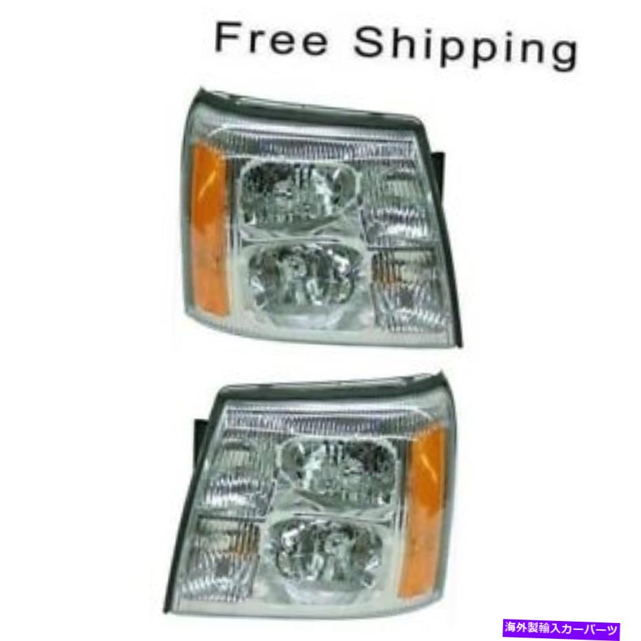 USヘッドライト HIDヘッドランプアセンブリセット2本ペアLH＆RHサイドフィットキャデラックエスカレードESV HID Head Lamp Assembly Set of 2 Pair LH & RH Side Fits Cadillac Escalade ESV【並行輸入品】