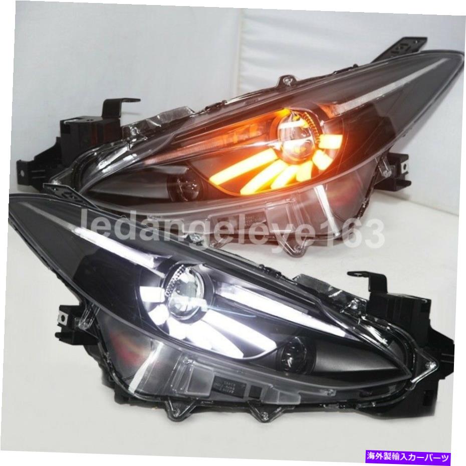 USヘッドライト Mazda 3 Axela LEDヘッドランプ2013から2015年JCのためのLED DRLヘッドライト LED DRL Headlights For MAZDA 3 Axela LED Head Lamps 2013 to 2015 year JC【並行輸入品】|Us Custom Parts Shop USDM
