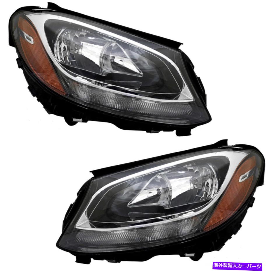USヘッドライト ヘッドライトアセンブリペア15~18メルセデスベンツC180 C200 C250 C300 C350 C63 Headlight Assembly Pair Set for 15-18 Mercedes-Benz C180 C200 C250 C300 C350 C63【並行輸入品】