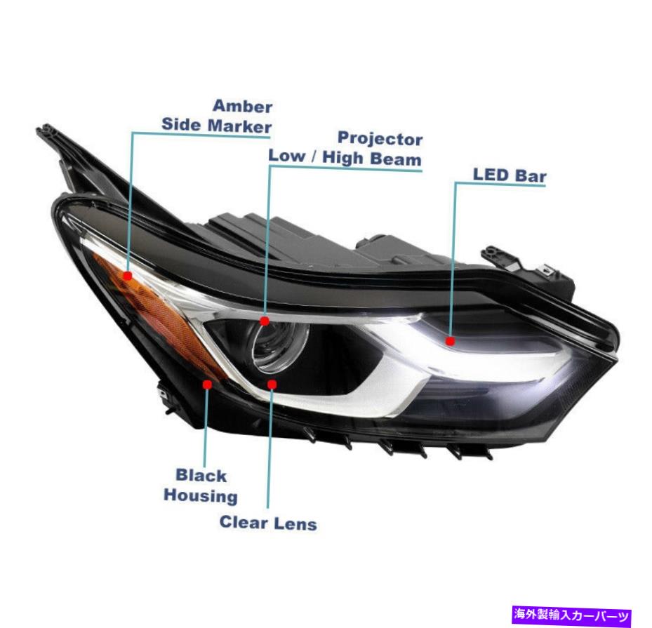 USヘッドライト 2018年から2020年のシボレーequinox hid / Xenon LEDプロジェクターのヘッドライト旅客ryh rh For 2018-2020 Chevy Equinox HID/Xenon LED Projector Headlight Passenger Right RH【並行輸入品】 84,237円