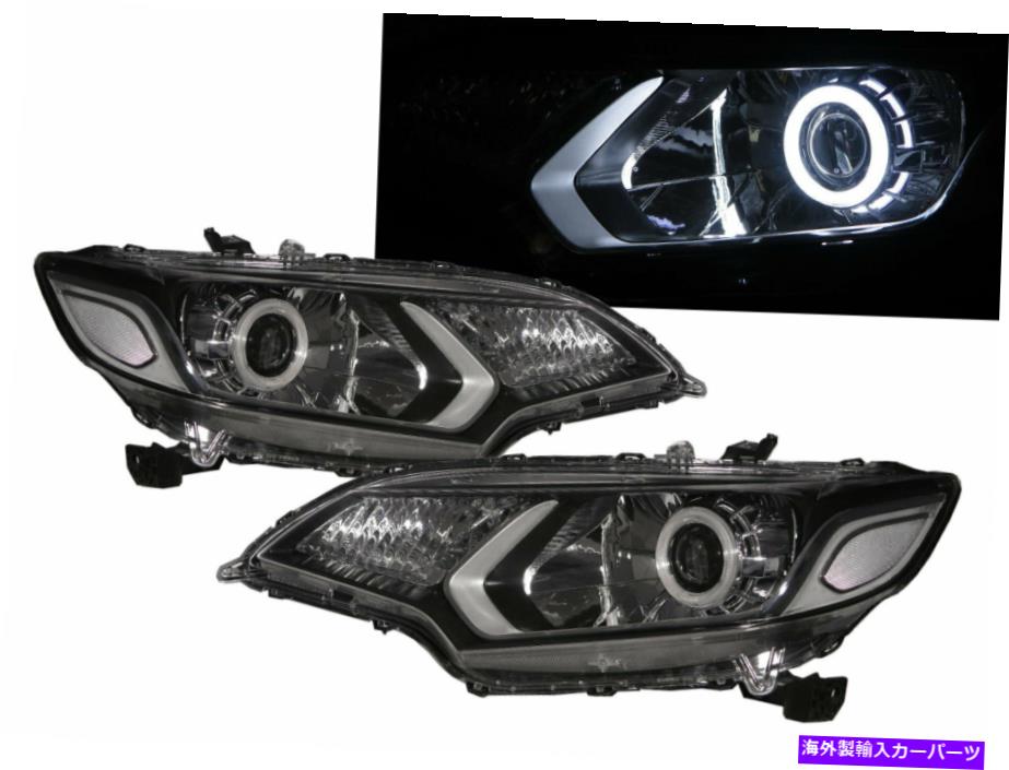 USヘッドライト FIT / JAZZ GK / GH / GP 2013-ON HATCHBACK CCFLプロジェクターヘッドライトブラックHONDA LHD FIT/JAZZ GK/GH/GP 2013-ON Hatchback CCFL Projector Headlight Black for HONDA LHD【並行輸入品】