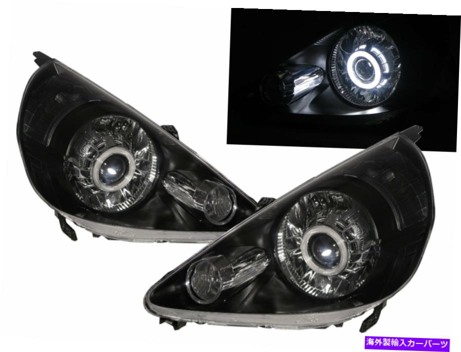 USヘッドライト フィット/ジャズGDシリーズMK1 01-06 5D CCFLプロジェクターヘッドライトブラックUS HONDA LHD FIT/JAZZ GD SERIES MK1 01-06 5D CCFL Projector Headlight Black US for HONDA LHD【並行輸入品】|Us Custom Parts Shop USDM