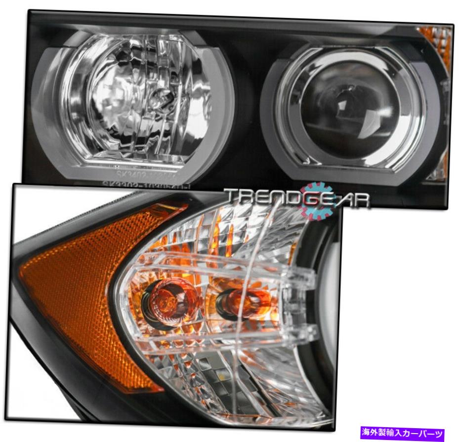 USヘッドライト 06-08 BMW E90 3シリーズ(HIDキセノン)4DR Haloプロジェクターヘッドライトランプブラック FOR 06-08 BMW E90 3-SERIES (HID XENON) 4DR HALO PROJECTOR HEADLIGHTS LAMPS BLACK【並行輸入品】|Us Custom Parts Shop USDM