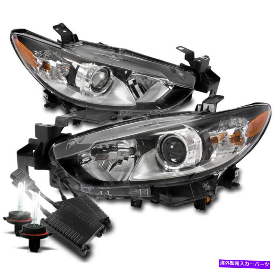 USヘッドライト 14-17マツダ6ハロゲンプロジェクターヘッドライトヘッドランプクロームW / 50W 8K Xenon HID For 14-17 Mazda 6 Halogen Projector Headlight Headlamp Chrome w/50W 8K Xenon HID【並行輸入品】|Us Custom Parts Shop USDM
