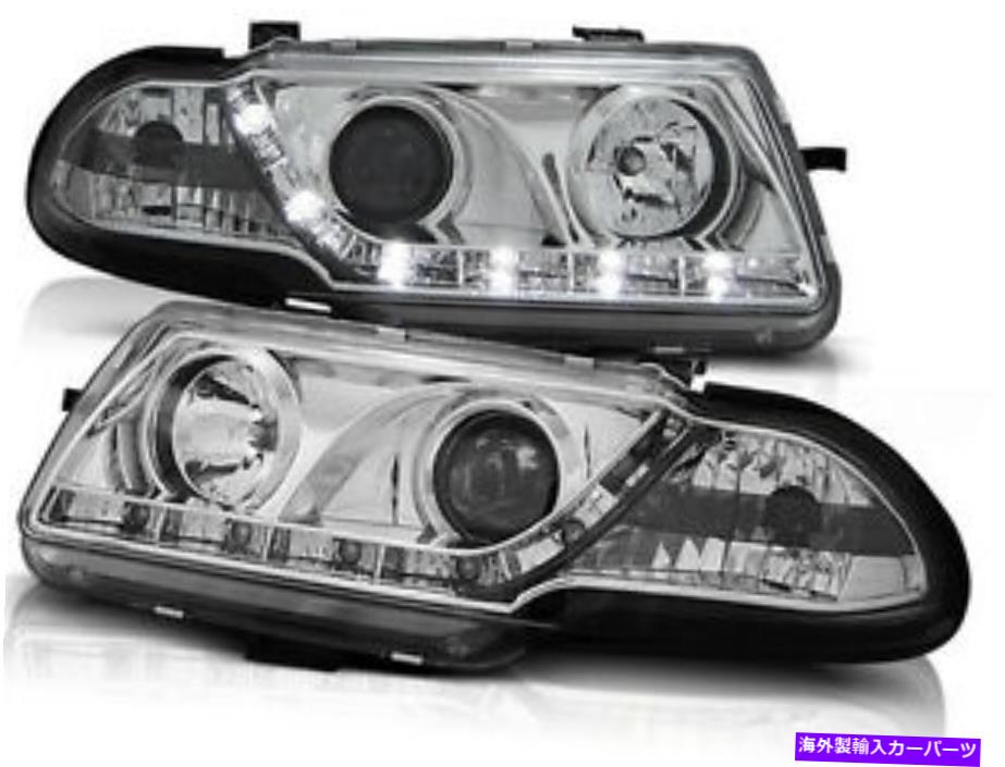 USヘッドライト Opel Astra FのためのLED DRLライトが付いているクロムカラー仕上げヘッドライト91-94 Chrome color finish headlights with LED DRL Lights for Opel Astra F from 91-94【並行輸入品】|Us Custom Parts Shop USDM