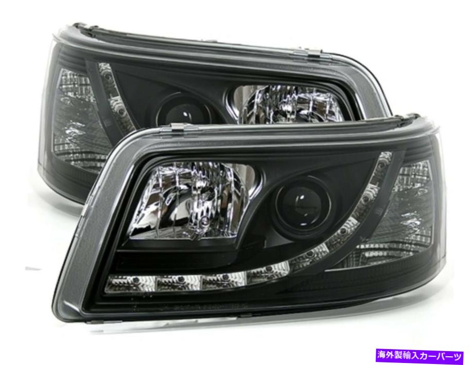 USヘッドライト LED DRL 03-09が付いているVW T5マルチバンバスのための黒いクリアフィニッシュヘッドライト black clear finish Headlights for VW T5 MULTIVAN BUS with LED DRL 03-09【並行輸入品】|Us Custom Parts Shop USDM