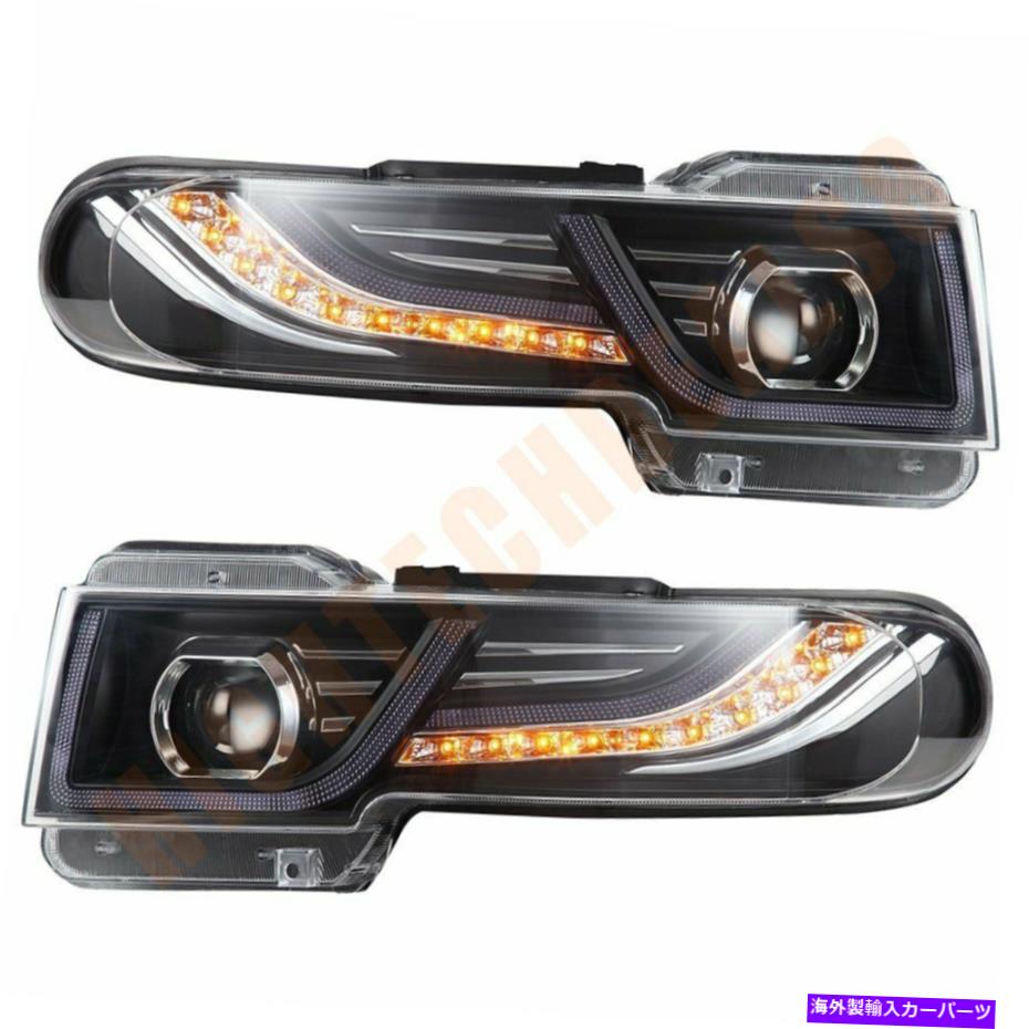 USヘッドライト FITS 2007-2015トヨタFJ CRUISER LEDプロジェクターヘッドライトアセンブリランプペア Fits 2007-2015 Toyota FJ Cruiser LED Projector Headlights Assembly Lamp Pair【並行輸入品】