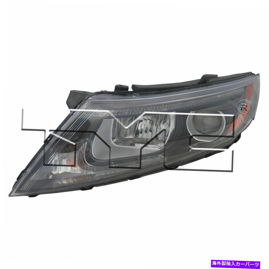 USヘッドライト 2014-2015 Kia OptimaのためのドライバーサイドハロゲンヘッドライトW / LED DRL Driver Side Halogen Headlight w/ LED DRL For 2014-2015 Kia Optima【並行輸入品】