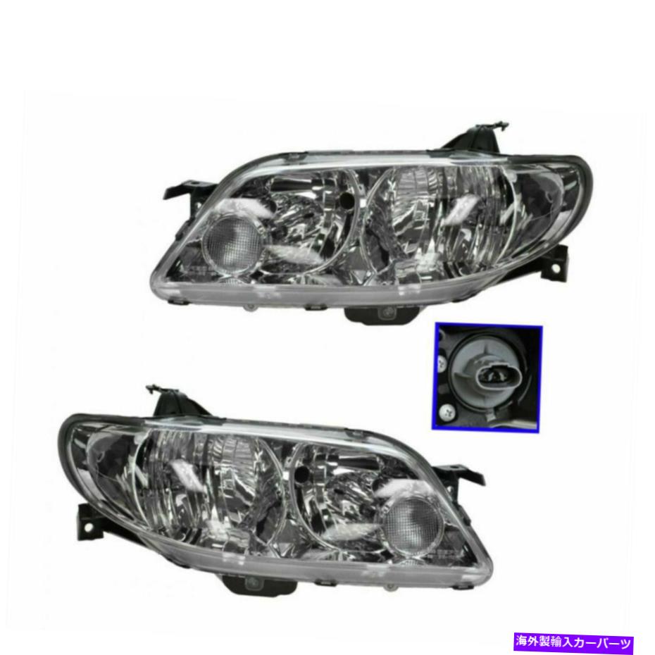 USヘッドライト フロントヘッドライトアルミ製ベゼルセットペアフィット2002-03 Protege5 Protege Hatchback Front Headlights Aluminum Bezel Set Pair Fit 2002-03 Protege5 Protege Hatchback【並行輸入品】｜Us Custom Parts Shop USDM 82,647円