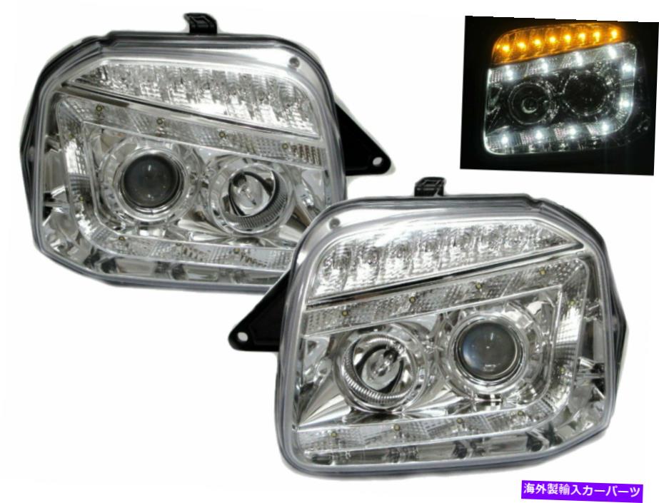 USヘッドライト AZ-OFFROAD MK1 1998-2018 2DプロジェクターLED R8 LookヘッドライトクロムMazda LHD AZ-Offroad MK1 1998-2018 2D Projector LED R8Look Headlight Chrome for MAZDA LHD【並行輸入品】｜Us Custom Parts Shop USDM