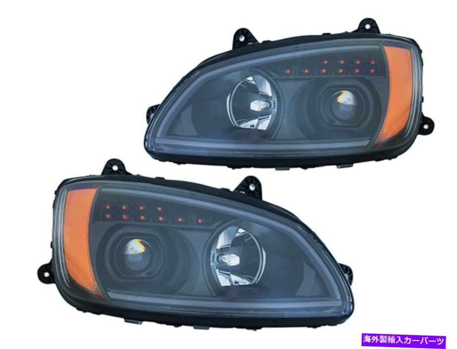 USヘッドライト Headlight LEDバープロジェクターブラック08-16 T660ペアPRASER RHドライバLH For Headlight LED Bar Projector Black 08-16 T660 Pair Passenger RH Driver LH【並行輸入品】