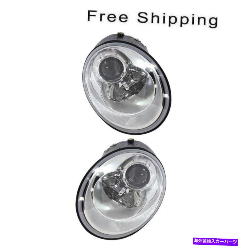 USヘッドライト ハロゲンヘッドランプアセンブリセット2 LH＆RHサイドフィットフォートフォームスワーゲンカブトムシ Halogen Head Lamp Assembly Set of 2 LH & RH Side Fits Volkswagen Beetle【並行輸入品】｜Us Custom Parts Shop USDM