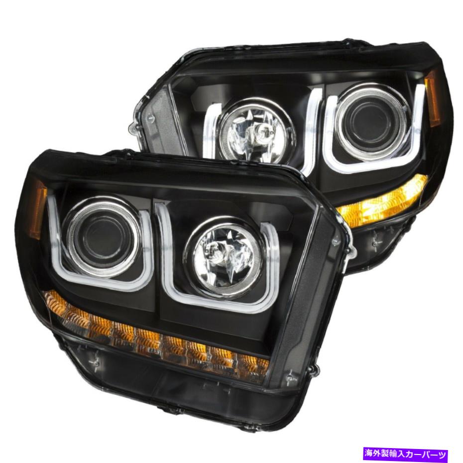 USヘッドライト Anzo 111318ブラックU-BARプロジェクターヘッドライトW /ハロゲンDRL 14-19 Tundra Anzo 111318 Black U-Bar Projector Headlights w/ Halogen DRL for 14-19 Tundra【並行輸入品】｜Us Custom Parts Shop USDM