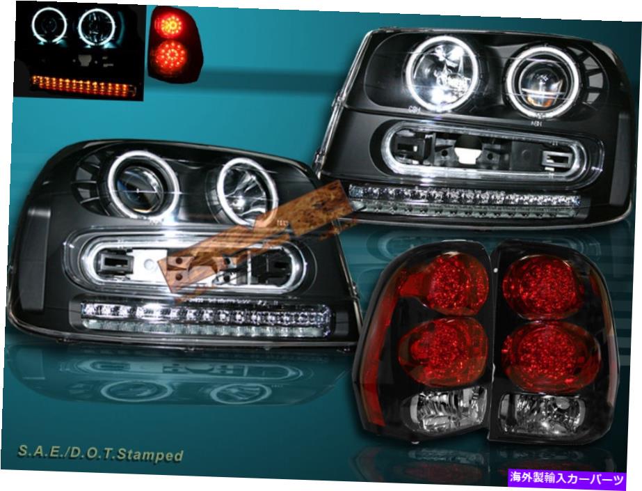 USヘッドライト 02-09 Chevy Trailblazer LED CCFL Haloプロジェクターヘッドライト+ LEDテールライト 02-09 CHEVY TRAILBLAZER LED CCFL HALO PROJECTOR HEADLIGHTS + LED TAIL LIGHTS【並行輸入品】|Us Custom Parts Shop USDM