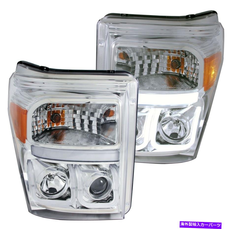 USヘッドライト Anzo 111291 Chrome U-Barプロジェクターヘッドライト2011-2016 Ford F-250/350/450 Anzo 111291 Chrome U-Bar Projector Headlights for 2011-2016 Ford F-250/350/450【並行輸入品】