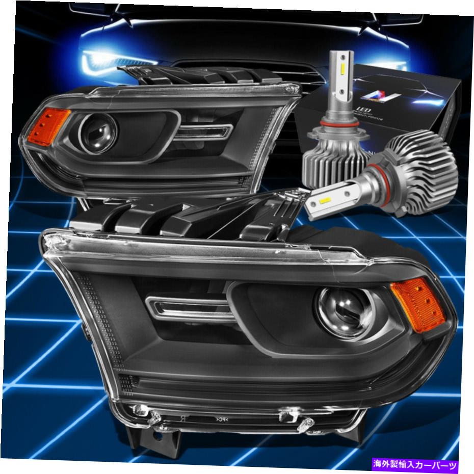 USヘッドライト フィット2014-2020 Dodge Durango LEDサイドプロジェクターHeaglight W / LEDスリムスタイルブラック Fit 2014-2020 Dodge Durango LED Side Projector Heaglight W/LED Slim Style Black【並行輸入品】 82,647円