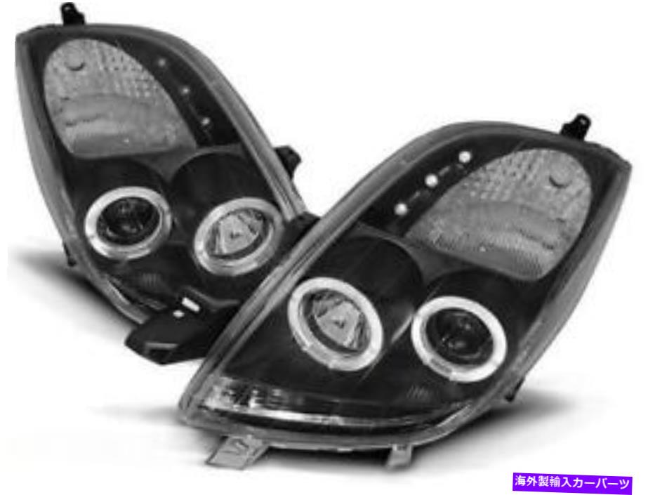 USヘッドライト ブラッククリアフィニッシュエンジェルアイハローヘッドライトセットトヨタヤリス06-09 BLACK clear finish angel eye HALO headlights SET for Toyota Yaris 06-09【並行輸入品】｜Us Custom Parts Shop USDM