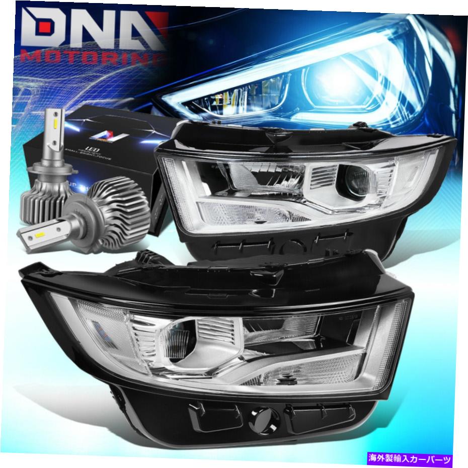 USヘッドライト 2015-2018フォードエッジOE交換用ヘッドライトランプW / LEDスリムスタイルクロム FOR 2015-2018 FORD EDGE OE REPLACEMENT HEADLIGHT LAMPS W/LED SLIM STYLE CHROME【並行輸入品】